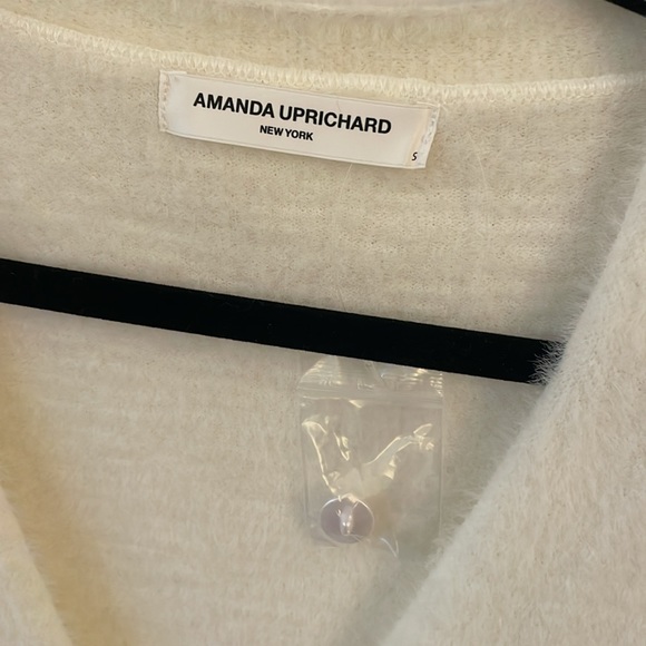 Amanda Uprichard Cozy Button Cardi Ivory Pearl Buttons Small - Picture 2 of 6